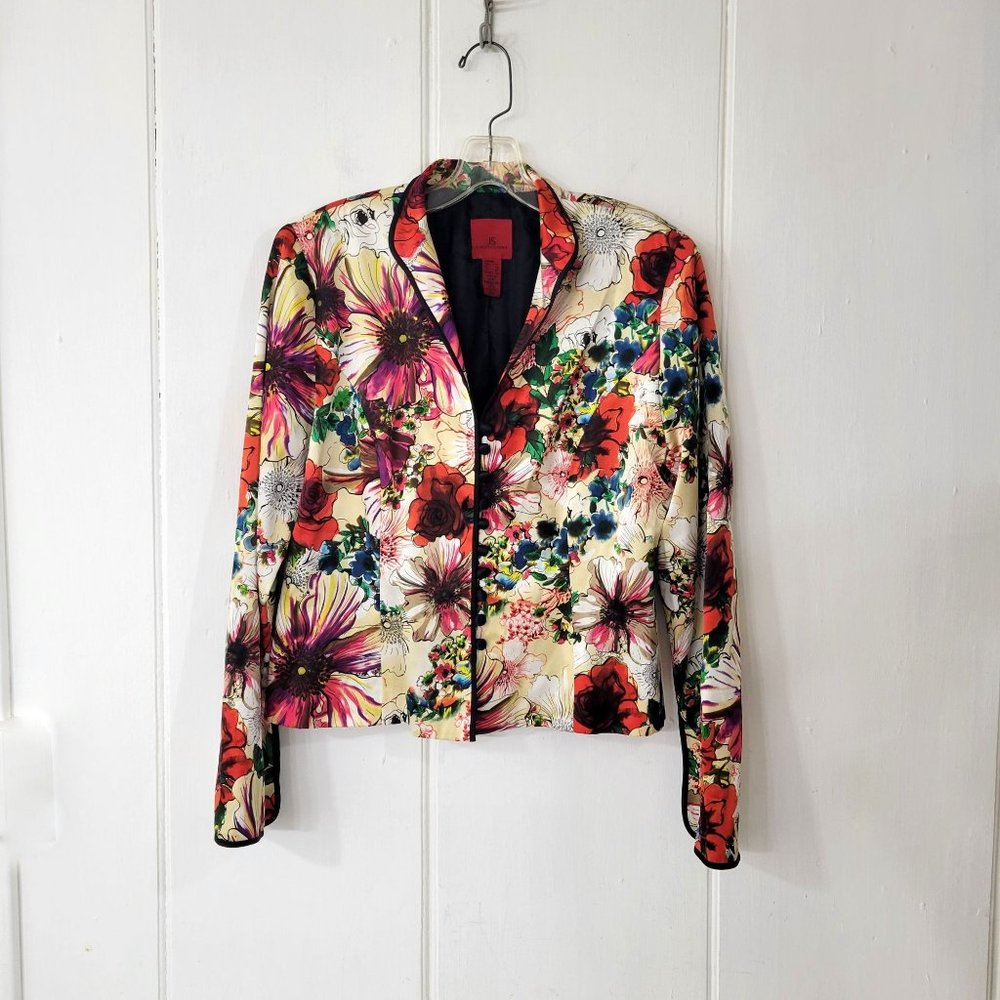 JS Collections Silk Floral Jacket - Picture 7 of 7